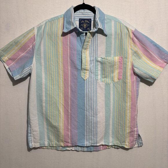 Chubbies The Nutter Polo Shirt Large Colorway Blue White Pink Casual Cabanacore - Picture 1 of 11